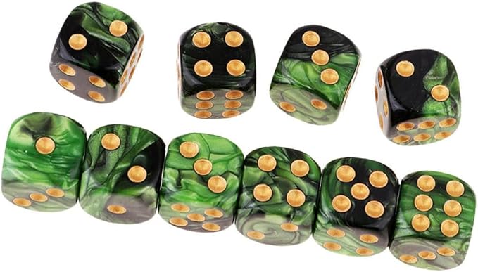20PCS Polyhedral D6 Dice 16mm Acrylic 6 Sided Dice Game Dice - Image 3