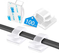 100PCS Cable Clips, Adhesive Wire Clips Organizer Cord Clips Management by Abnii