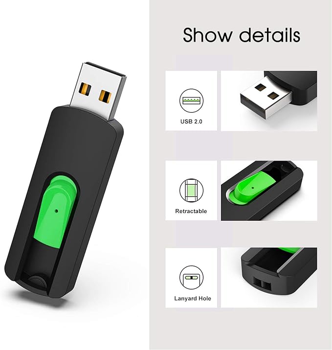 Aiibe 64 GB Flash Drive USB Flash Drive 64GB Thumb Drive USB 2.0 Memory Stick - Image 3