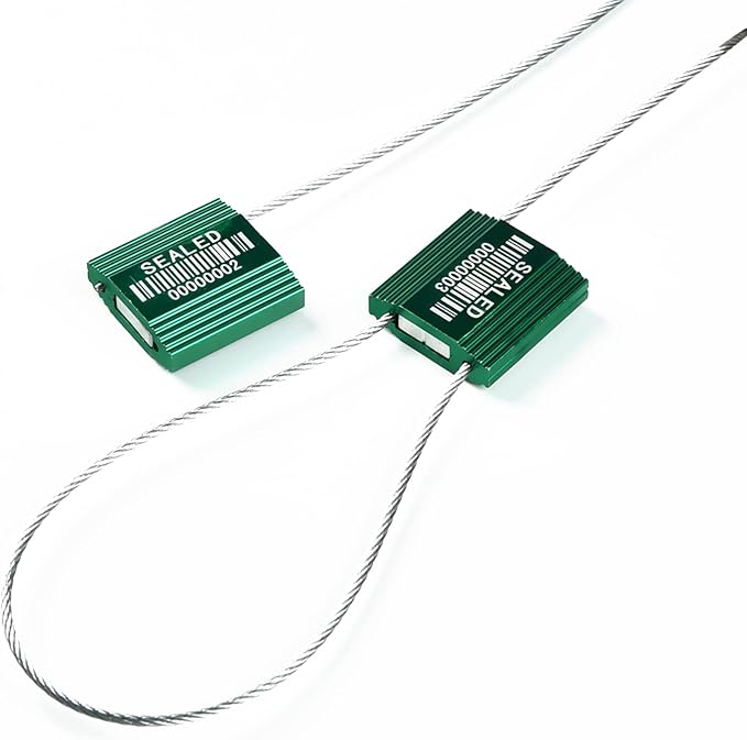 50 Green High Security Cable Seals by LeadSeals