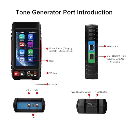 Rechargeable Network Cable Tester, WANLUTECH Tone Generator - Image 6