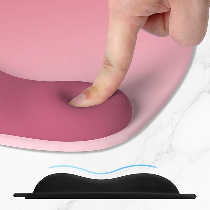ITNRSIIET Ergonomic Mouse Pad, Cushioned Gel Wrist Rest, Non-Slip Base - Image 4