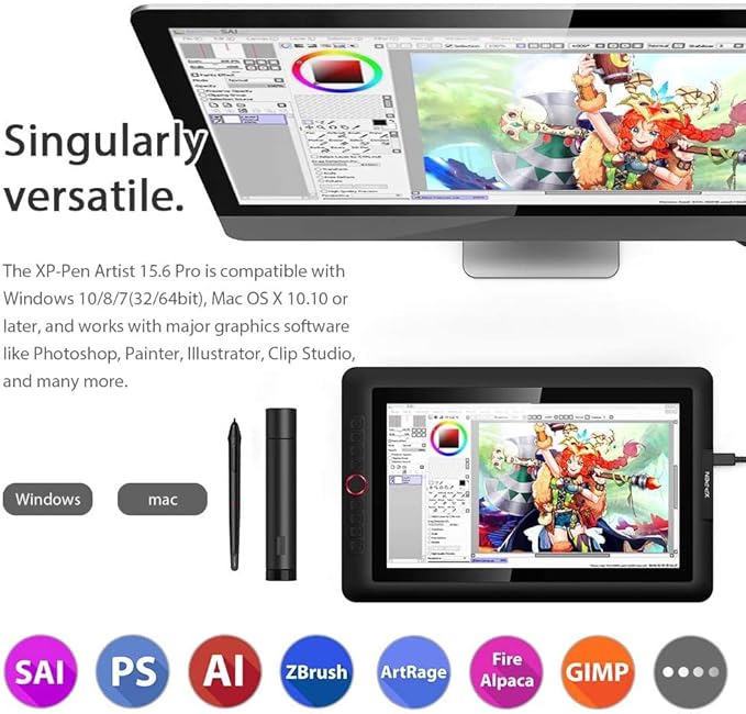 15.6" Drawing Tablet with Screen XPPen Artist 15.6 Pro Tilt Support Graphics - Image 7
