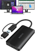 USB 3.0 to HDMI Splitter Extended Display Dual Monitors, USB 3.0-A/C to Dual by KOZYC