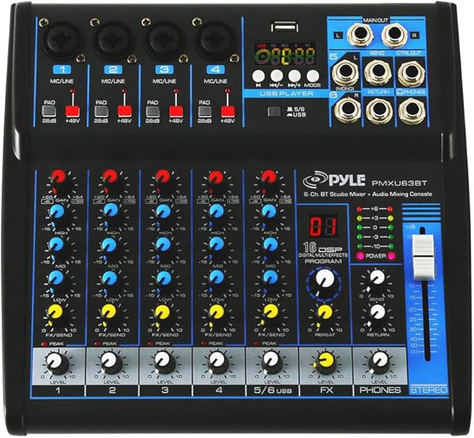 Pyle 6-Channel Professional Audio Mixer by PyleUSA