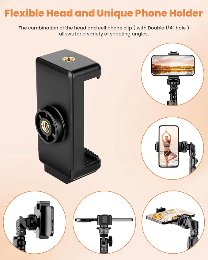Victiv 71" Phone Tripod, Camera Stand Tripod - Image 6