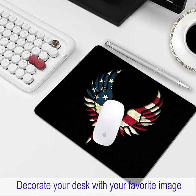 America Flag Mouse Pad Personalized Art Design Computer Laptop Non-Slip Rubber - Image 7