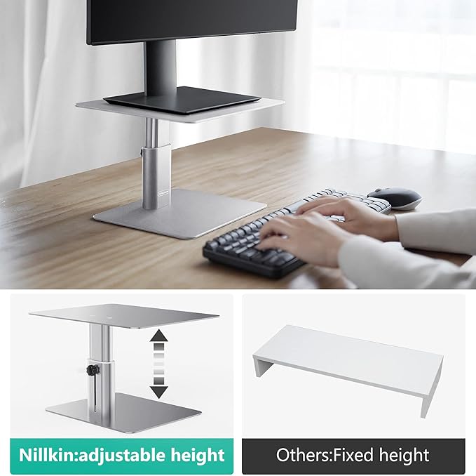 Nillkin Monitor Stand for Desk, Adjustable Height Computer Monitor Stand - Image 2