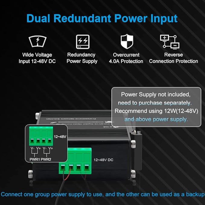 Industrial Gigabit 4-Port Ethernet Switch - Image 3