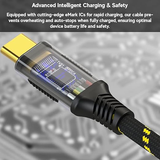 LINKUP USB 4.0 USB C to USB C Cable | Thunderbolt 4/3 Compatible | Type C - Image 2