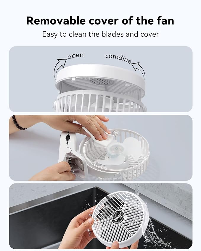 GEHEN Small Clip on Fan, 3-Speed Fan - Image 3