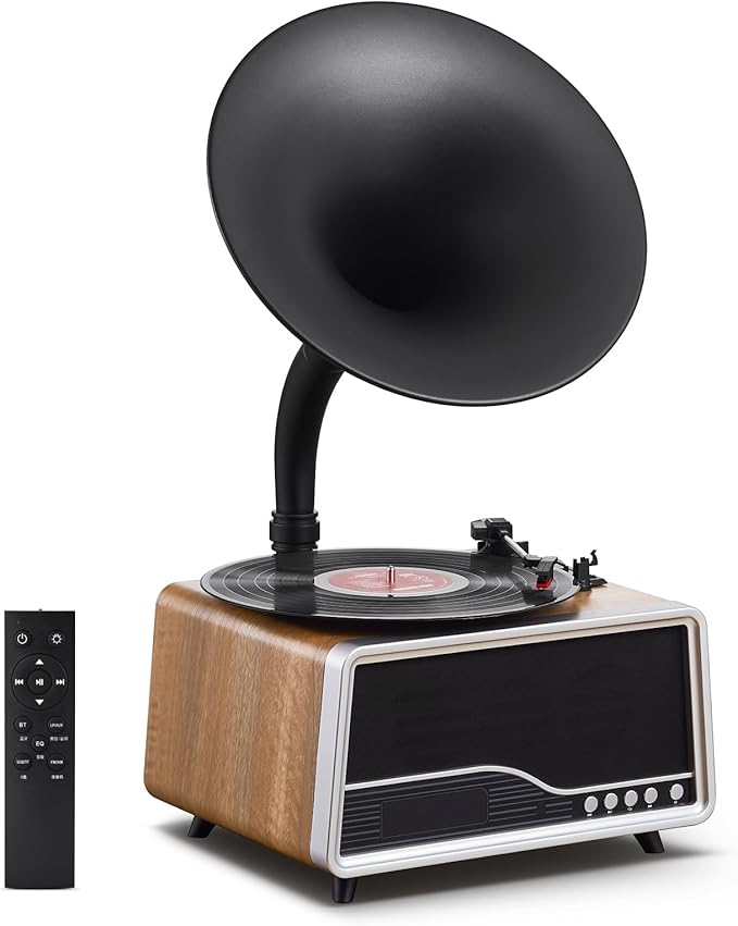 Vintage Gramophone Record Player，Italian Style Gramaphone Vintage Phonograph - Image 2