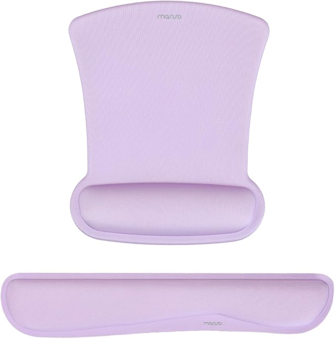 MOSISO Wrist Rest Support for Mouse Pad & Keyboard Set, Ergonomic Mousepad by MOSISO