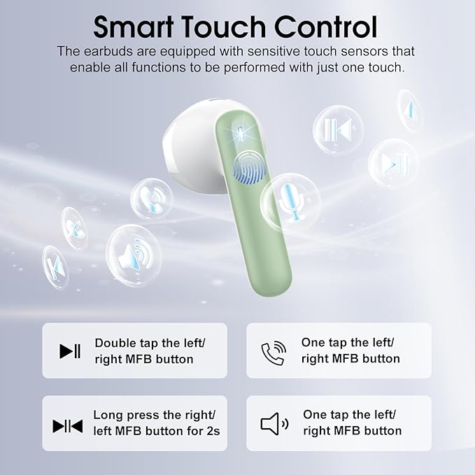 Wireless Earbuds, 40H Ultralight in-Ear Buds, IP7 Waterproof Earphones - Image 5