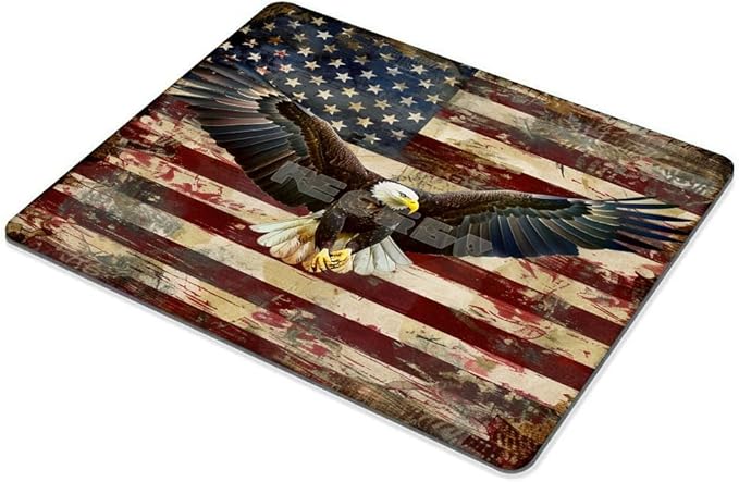 Square Mouse Pad Eagle and National Flag-1, Gaming Mouse Pads - Image 5