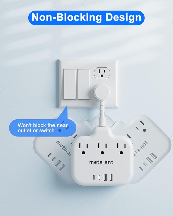 Short Extension Cord 2 inch, Short Cord Power Strip - Image 6