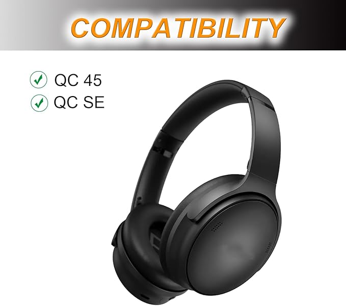 Earpads Cushions Replacement for Bose QC45 Headphones Ear Pads, Soft Protein - Image 5