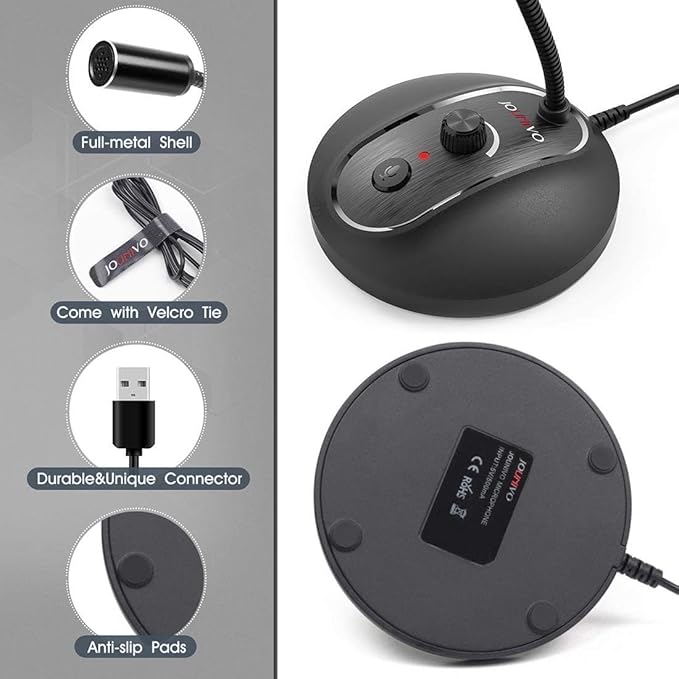 JOUNIVO USB Computer Microphone - Image 3