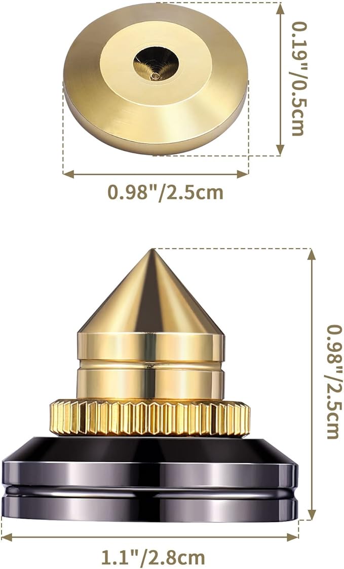 Facmogu 4PCS Golden Speaker Isolation Spikes - Image 7