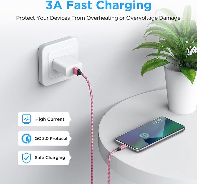 etguuds 4ft USB A to USB C Cable 3A Fast Charging, - Image 4