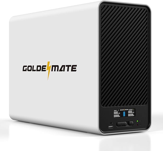 1500VA/1200W Lithium UPS Battery Backup and Surge Protector, Backup Battery by GOLDENMATE