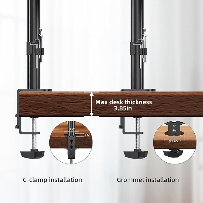 PHOLITEN Monitor Mount for Most 13-32" Computer Screens up to 20lbs, Adjustable - Image 4