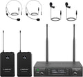 Phenyx Pro Dual UHF Wireless Microphone System，Auto-Scan Cordless Mic Set w/ by PhenyxPro