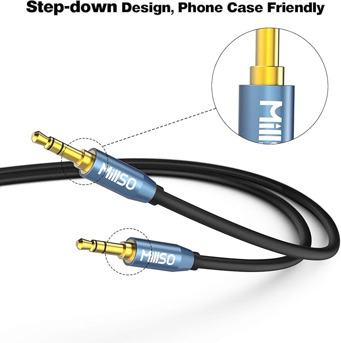 MillSO Audio Splitter, Female to 2 Male 3.5mm TRS Audio Splitter, 8 Feet - Image 7