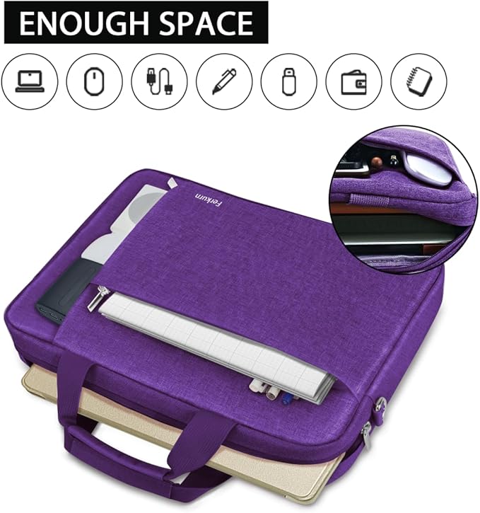 Ferkurn Laptop Bag Case for Women Men Computer Bag Compatible - Image 2