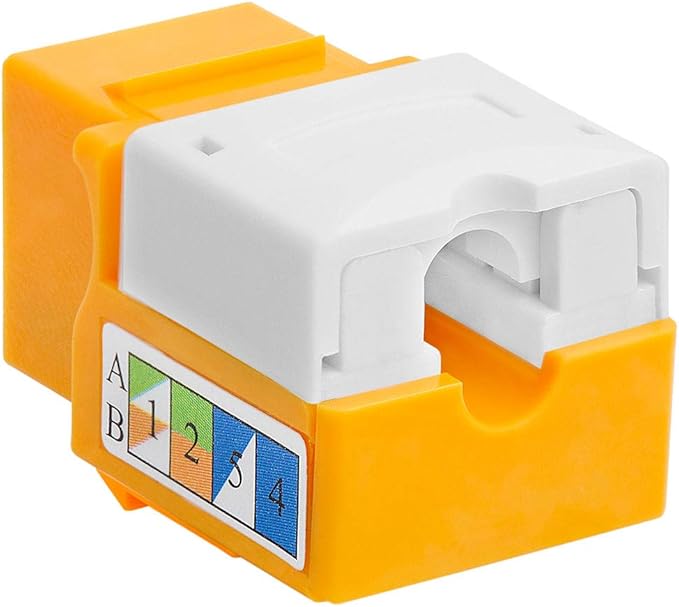 Cmple - 10 Pack Cat6 Keystone Jack Insert Punch Down RJ45 Connectors RJ45 - Image 3