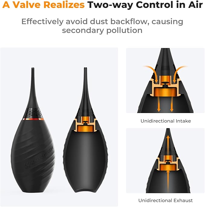 K&F CONCEPT Soft Tip Strong Air Blower, Single Air Intake Camera Lens Blower - Image 4