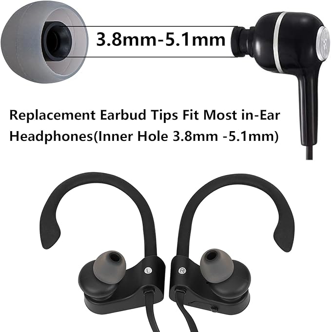 Silicone Replacement Earbud Tips Earbud Covers Ear Tips Fit - Image 3