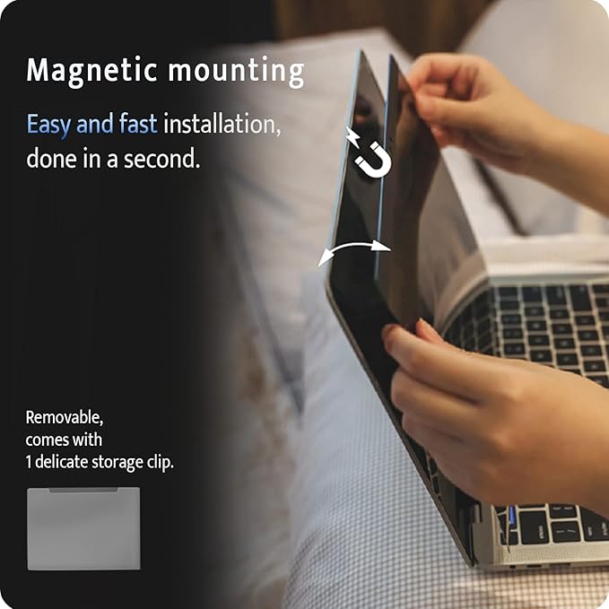Magnetic Privacy Screen for MacBook Pro 15 Inch, Removable Anti Blue Light - Image 3