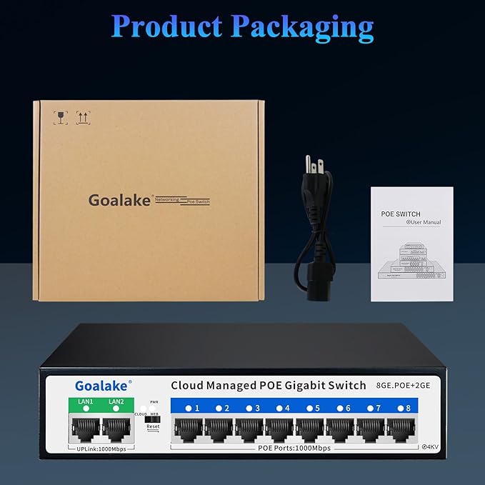 Poe Switch, 10 Ports Gigabit PoE Switch, Cloud Managed Gigabit Ethernet Switch - Image 8