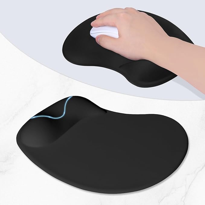 ITNRSIIET Ergonomic Mouse Pad, Cushioned Gel Wrist Rest, Non-Slip Base - Image 3