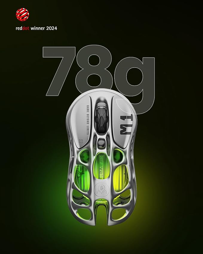 GravaStar Wireless Gaming Mice Mercury M1 Pro, Lightweight Magnesium Alloy - Image 5