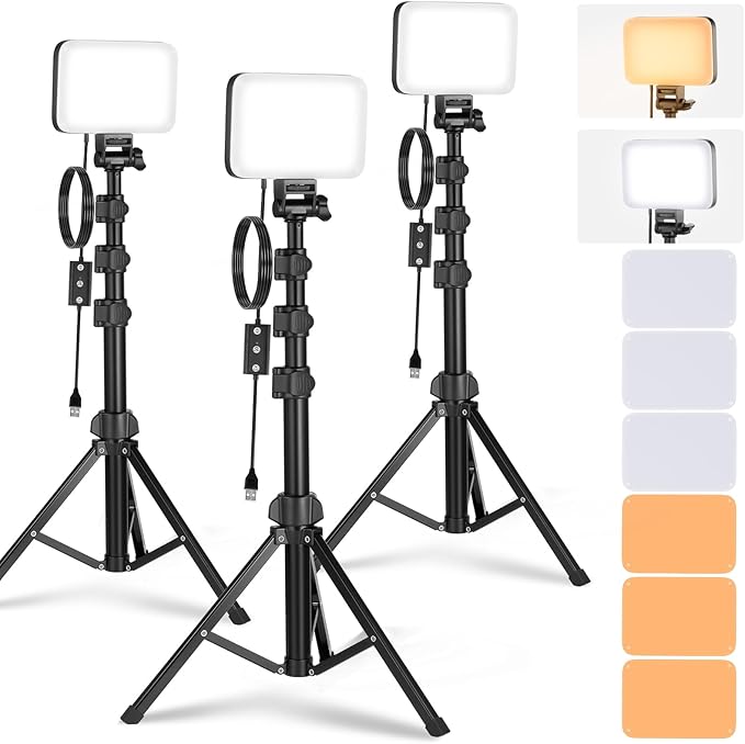 NEEWER BASICS LED Video Light Panel Lighting Kit, 3 Pack Bi Color Dimmable by Neewer