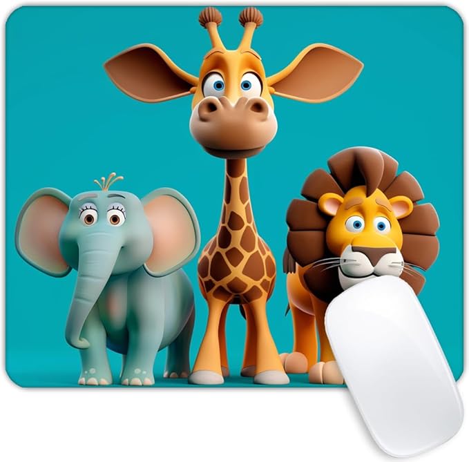 Square Mouse Pad Cute Animal-1, Gaming Mouse Pads by Goodsprout