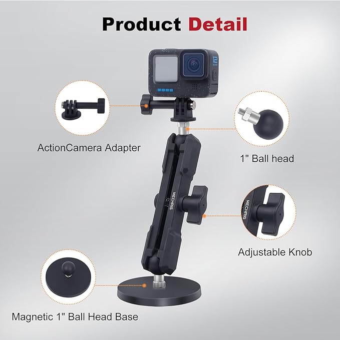 Magnetic Camera Mount for Action Camera, 12 Strong Magnet Base - Image 7