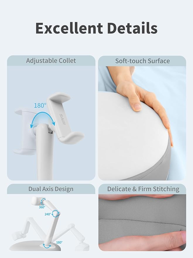 SAIJI Cell Phone Pillow Holder mini iPhone Stand - Image 6