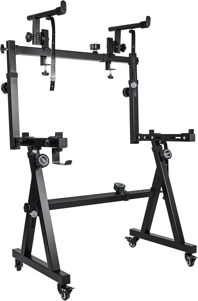 Dual Piano Keyboard Stand with 2nd Tier - Image 8
