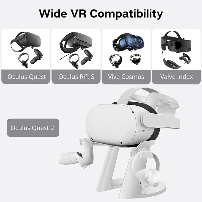 TNP VR Headset Stand for Oculus Quest 2 Holder Touch Controller Display Stand - Image 2