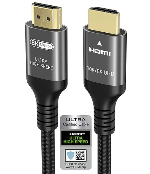 10K 8K 4K HDMI Cable 48Gbps 1.5 FT, Certified Ultra High Speed HDMI® Cable 4K by UblukerHigh-definitionlivingstartswithUblukerHDMIcables