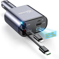 DreamBee Retractable Car Charger, 66W 4 in 1 Super Fast Charge Car Phone Charger by PowerYourWorldWithDreamBee