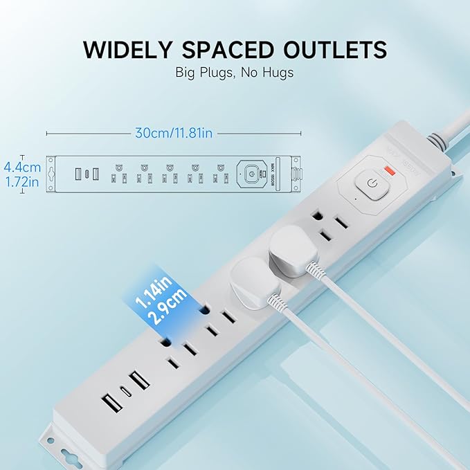 15 Ft Power Strip Surge Protector - Image 7