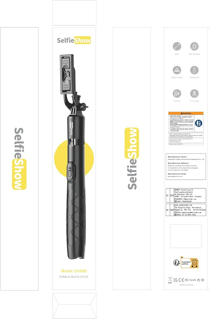 71" Phone Tripod & Selfie Stick, All in One Extendable Cell Phone Tripod - Image 10
