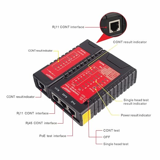 Noyafa NF-468s Network Cable Tester, Ethernet Tester, Cable Mapper, Check - Image 6