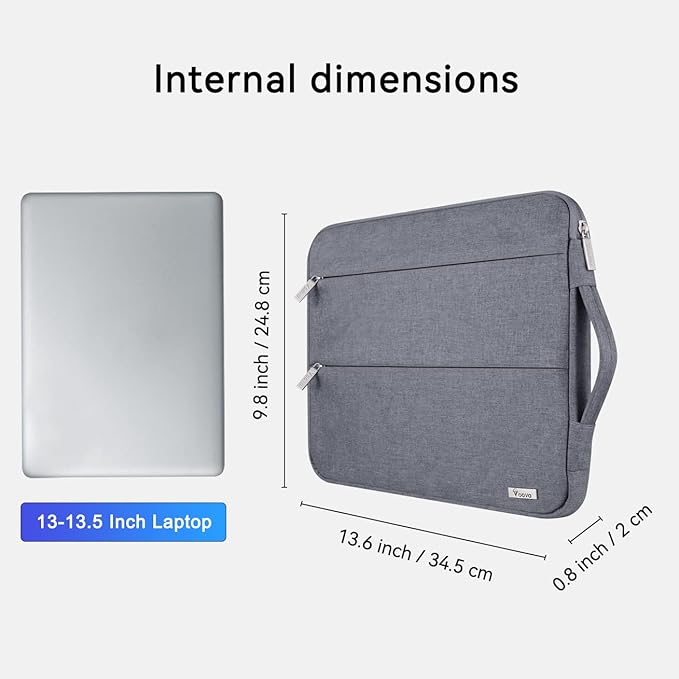 Voova Laptop Sleeve Carrying Case 13 13.6 Inch Compatible - Image 4
