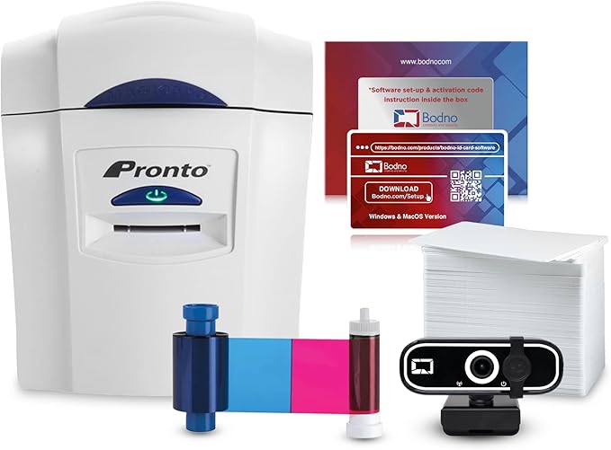 Magicard Pronto ID Card Printer & Super Supplies Package by Bodno