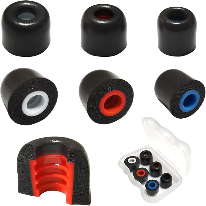 Memory Foam Tips Replacement Earbuds Tips Noise Reduction Anti-Slip fit by Mijusun